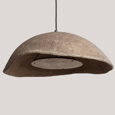 Lampa Wisząca z Papier-Mâché, Metalu i Kamienia Orfalu