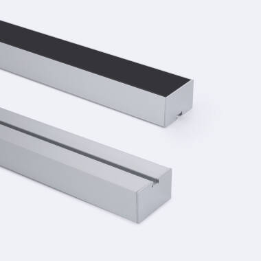 Aluminium Large Suspended Profile with Continuous Cover for LED Strip up to 45mm