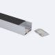 Image of Aluminium Large Suspended Profile with Continuous Cover for LED Strip up to 45mm 