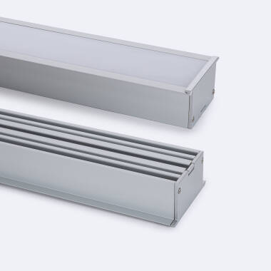 Aluminium Architectural Large Profile with Continuous Cover for LED Strip up to 40mm