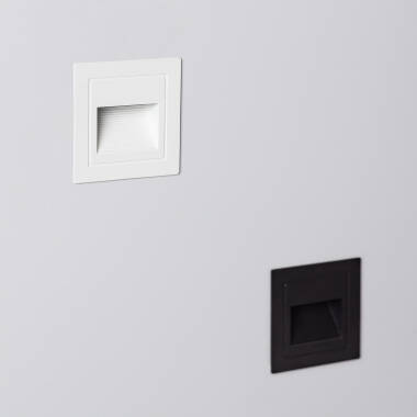 Bild von LED-Wandleuchte Aussen 3W Einbau Quadratisch Weiss Wabi
