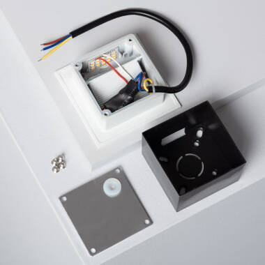 Afbeelding van Wandlamp 3W LED Wabi Aluminium Vierkant  Outdoor Wit