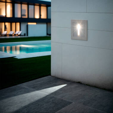 Segnapasso da Esterno LED 3W da Incasso a Parete Bianco Wabi Lineare