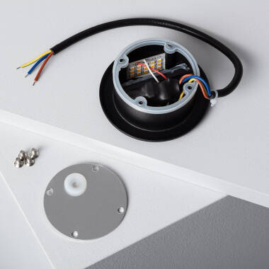 Immagine di Segnapasso da Esterno LED 3W da Incasso a Parete Circolare Nero Wabi