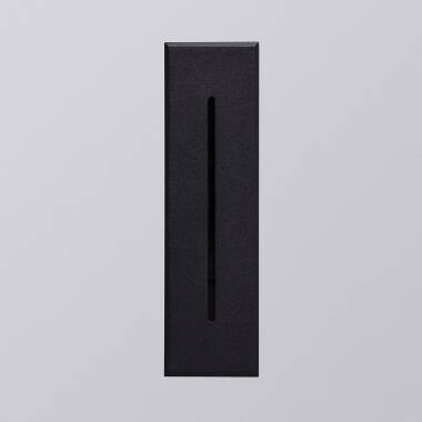 Image de Balise Murale Extérieure LED 3W Encastrable Aluminium Rectangulaire Noire Wabi Linear
