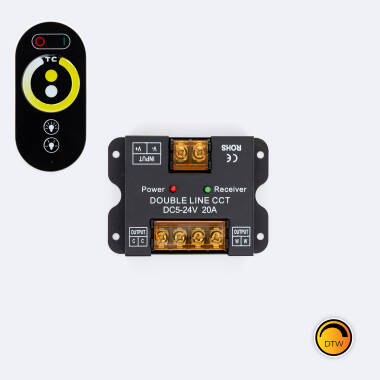 Controller Dimmer 24V DC + RF Fernbedienung für Dim To Warm