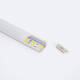 Immagine di Profilo in Alluminio di Incasso con Copertura Continua per Striscia LED Doppia fino a 18 mm