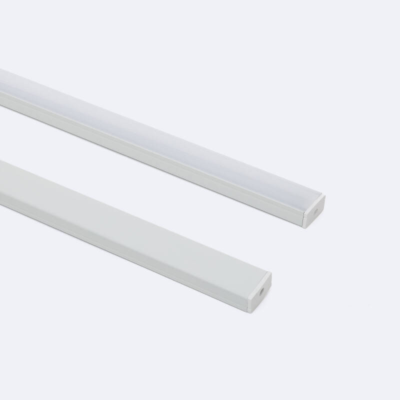 Image de Profilé Aluminium En Saillie pour Rubans LED jusqu'à 12 mm avec Capot Continu