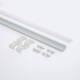Image of Aluminium Recessed Profile with Continuous Cover for LED Strips up to 12mm