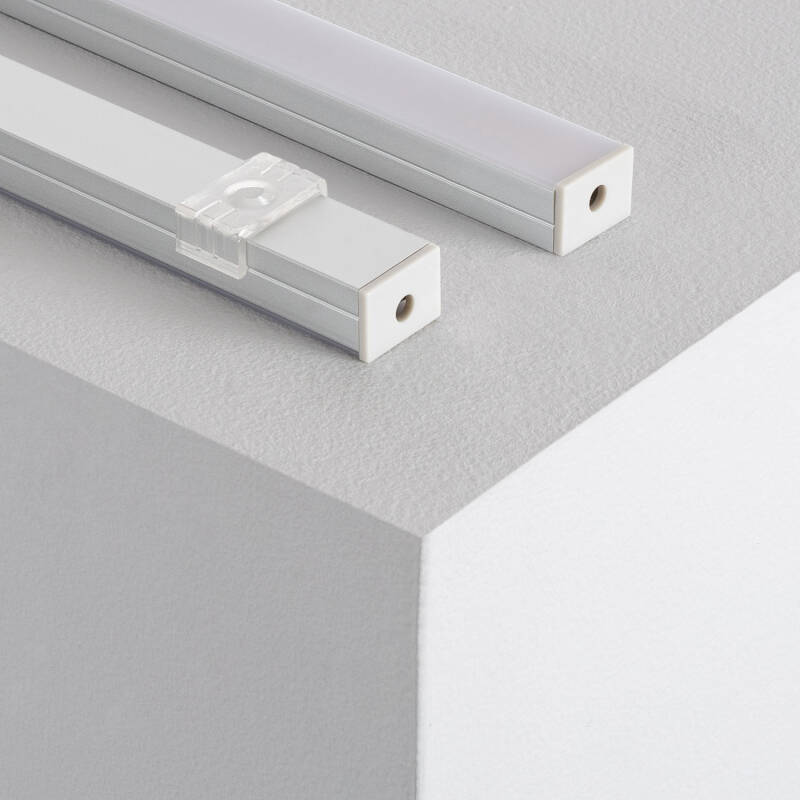 Produkt von Aluminium-Oberflächenprofil mit Durchgehender Abdeckung für LED-Streifen bis 16mm
