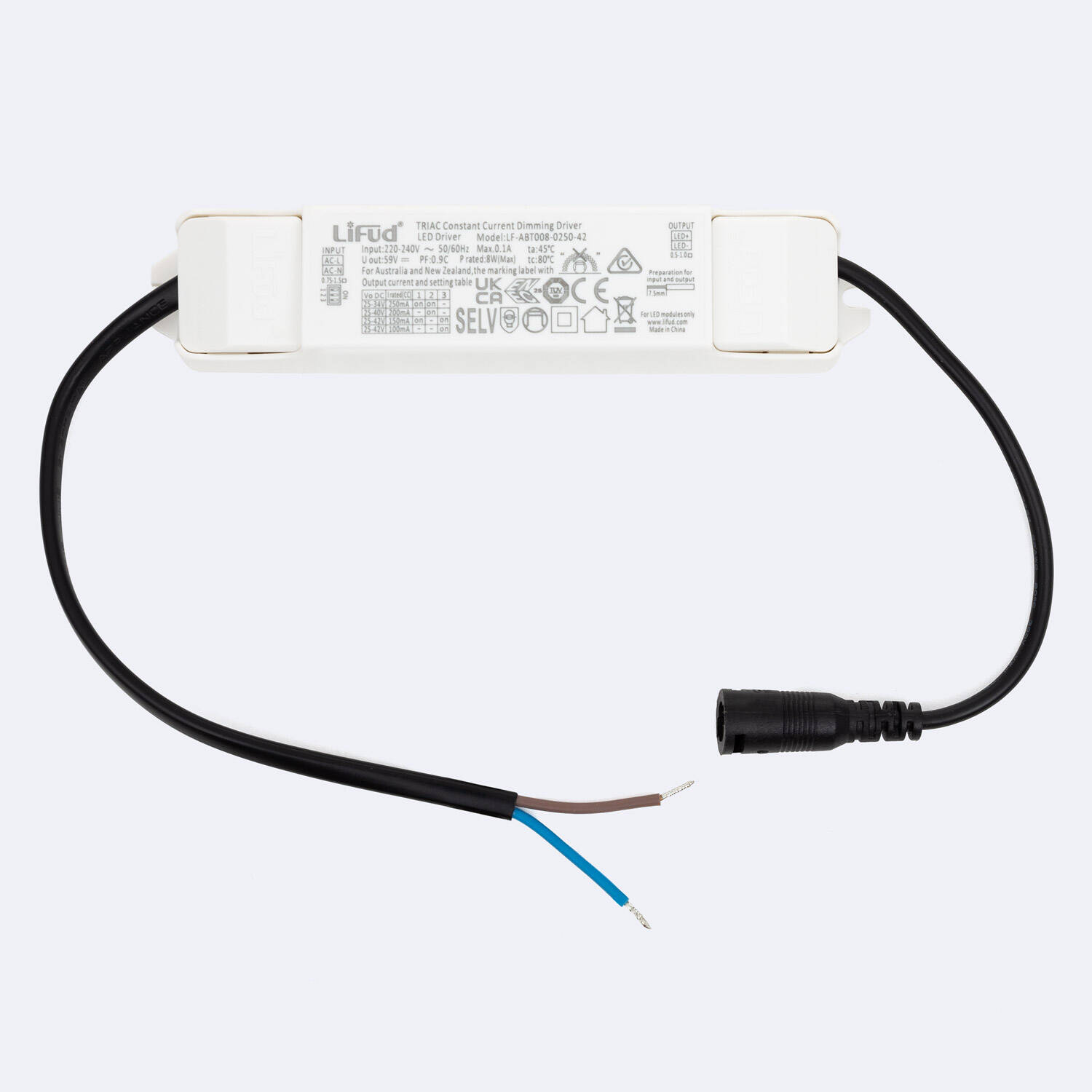 Driver LIFUD Regulacja TRIAC 220-240V No Flicker Wyjście 25-42V 100-250mA 2,5-8W LF-ABT008-0250-42 - widok 2
