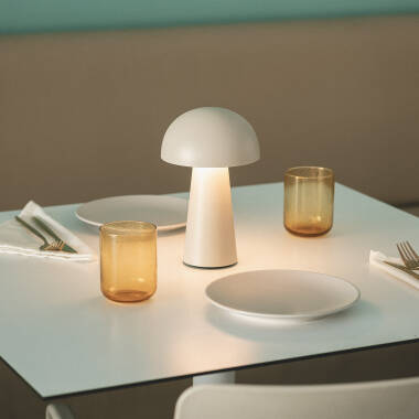 Image de Lampe à Poser LED Portable Extérieure avec Batterie USB Rechargeable Métal Uyanga