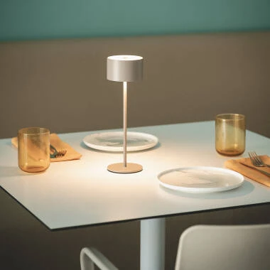 Mounka 2W Portable Metal LED Table Lamp with USB Rechargeable Battery
