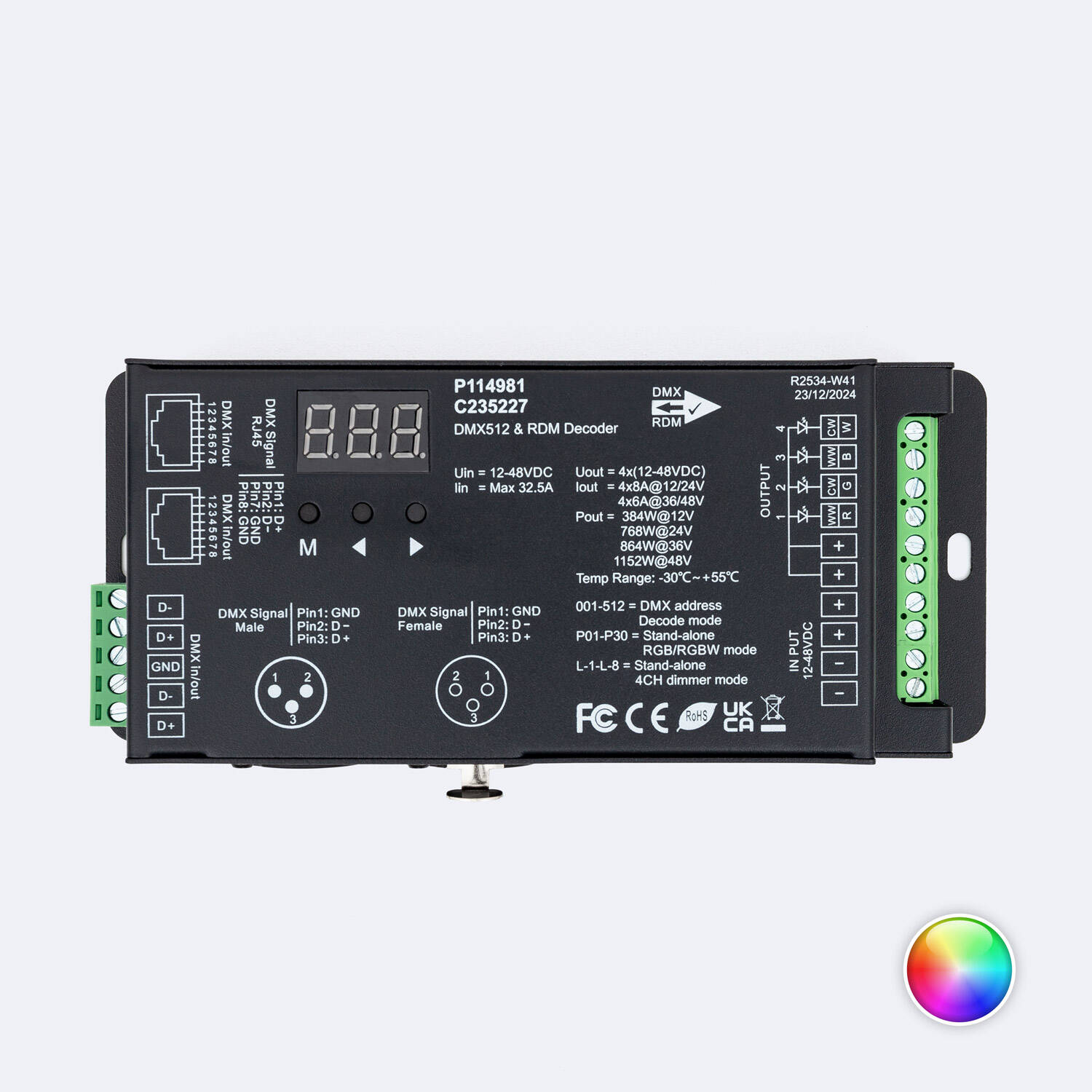 Sterownik DMX512 RDM do Taśm RGB/RGBW High Power - widok 3