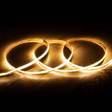 Afbeelding van Led Strip Digital SPI 24V Eenkleurig COB 420 LED/m 5m Breedte 10mm te knippen om de 10cm IP20 CRI90