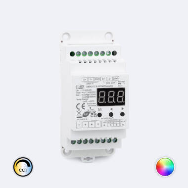 Dekodér DMX512 a RDM 4 Kanály 12-24V SKYDANCE D4 pro DIN Lištu