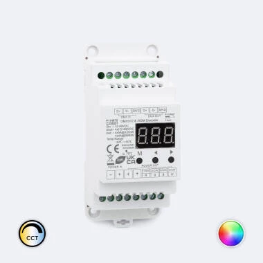 DMX512 & RDM 12/24V 4-Channel Decoder SKYDANCE D4 for DIN Rail