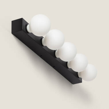 LED Wandleuchte Badezimmer Metall 5 Strahler Aizkra