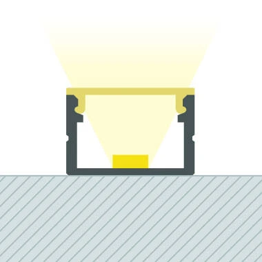 Profilé Aluminium En Saillie pour Rubans LED jusqu'à 15 mm