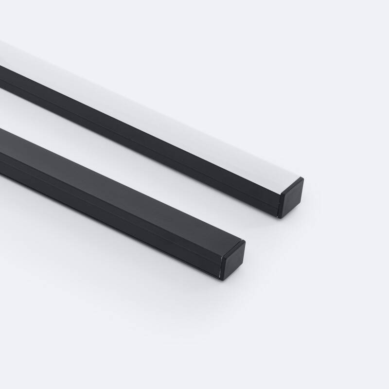 Bild von Aluminiumprofil Aufbau für LED Streifen bis 15 mm mit durchgehender Abdeckung
