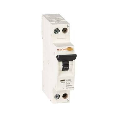 Kombinovaný DPN (Magnetotermický + Diferenciální) Rezidenční Jistič 1P+N 6-40 A 6kA Curva C MAXGE