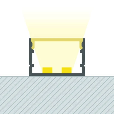 Surface Mounted Aluminium Profile for LED Strip up to 22mm