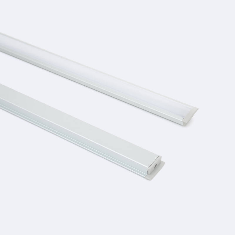 Immagine di Profilo in Alluminio da Incasso con Copertura Continua per strisce LED fino a 12 mm
