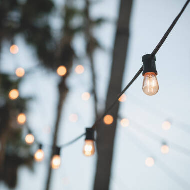 Lampenfassung E27 IP44 für Elektrisches Flachkabel für Girlanden (Pack 10 Stück)