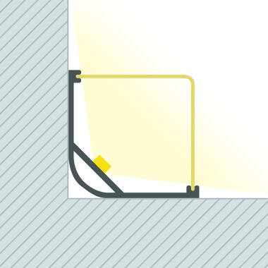 Profilo in Alluminio Angolo Triangolare 2m per Striscia LED fino a 20mm