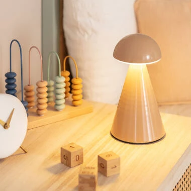 LED-tafellamp Portabel met oplaadbare USB-batterij, metaal, Azana