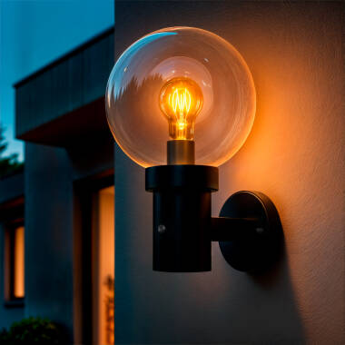 Image of Optic Outdoor Stainless Steel Wall Lamp with Twilight Sensor