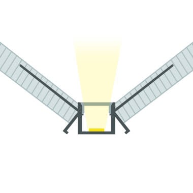 Profil Aluminiowy Zintegrowany z Gipsową/Płytą Kartonowo-Gipsową Narożny Wewnętrzny do Taśmy LED do 9 mm