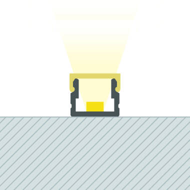 Aluminiumprofil Aufbau 8x8 mit für LED Streifen bis 6 mm