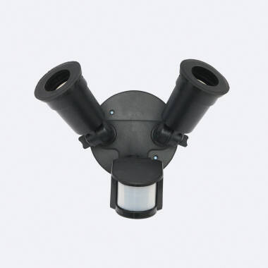 PIR Bewegingssensor Schemer 180° Wandmontage voor Twee E27 LED Lampen