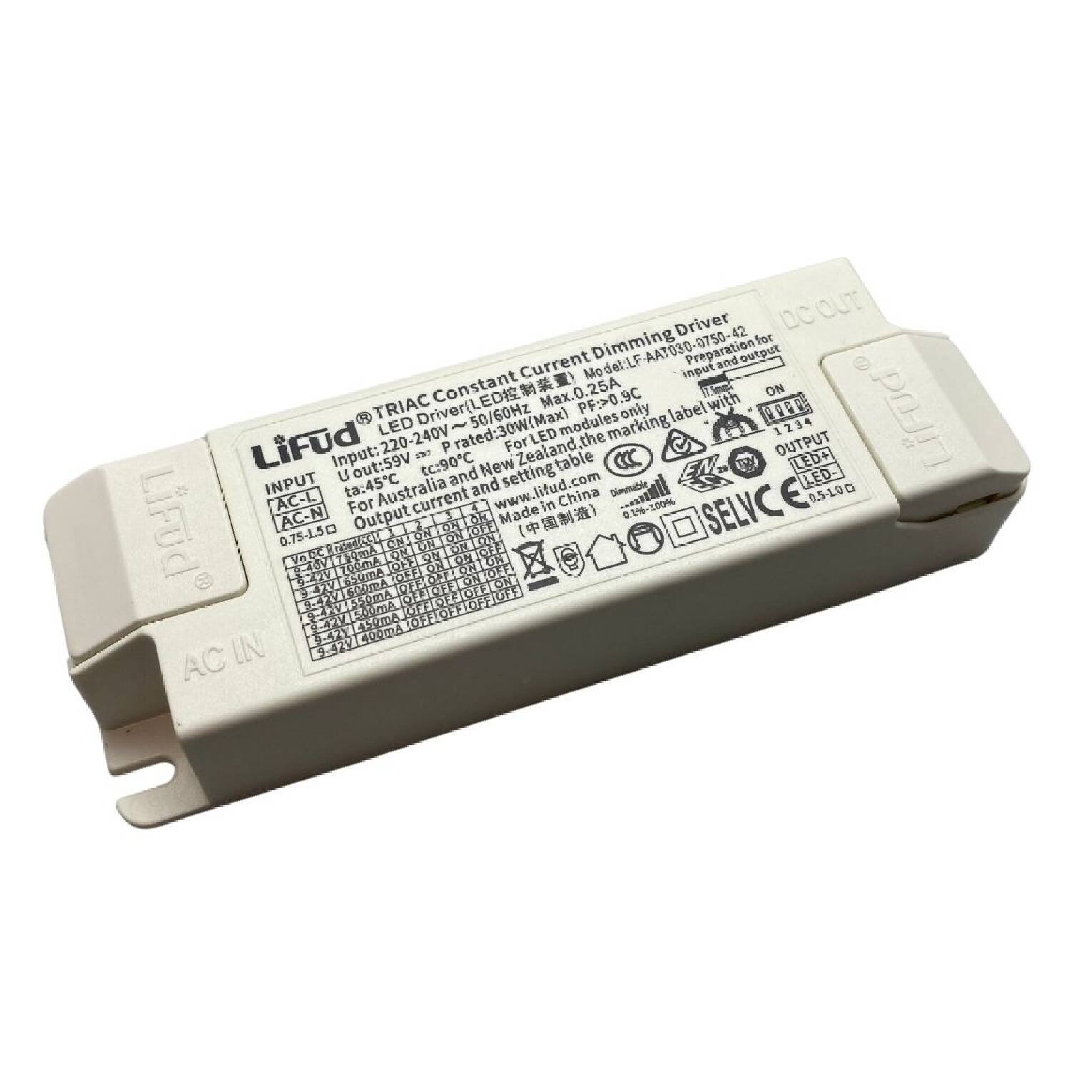 Driver LIFUD Ściemialny Triac 220-240V Dip Switch Wyjście 9-42V 