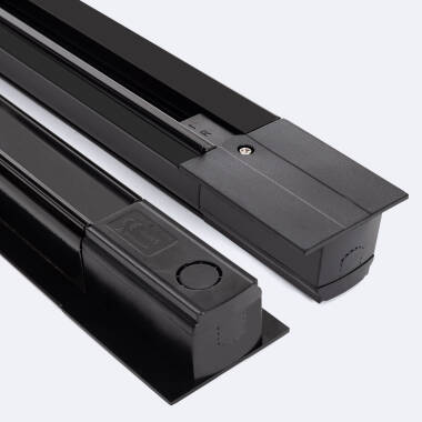 Rail Triphasé Encastré Aluminium pour Spots LED 1 Mètre