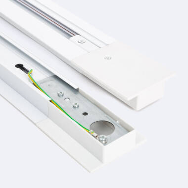 Rail Monophasé Borgia Encastré Aluminium pour Spots LED 1 Mètre