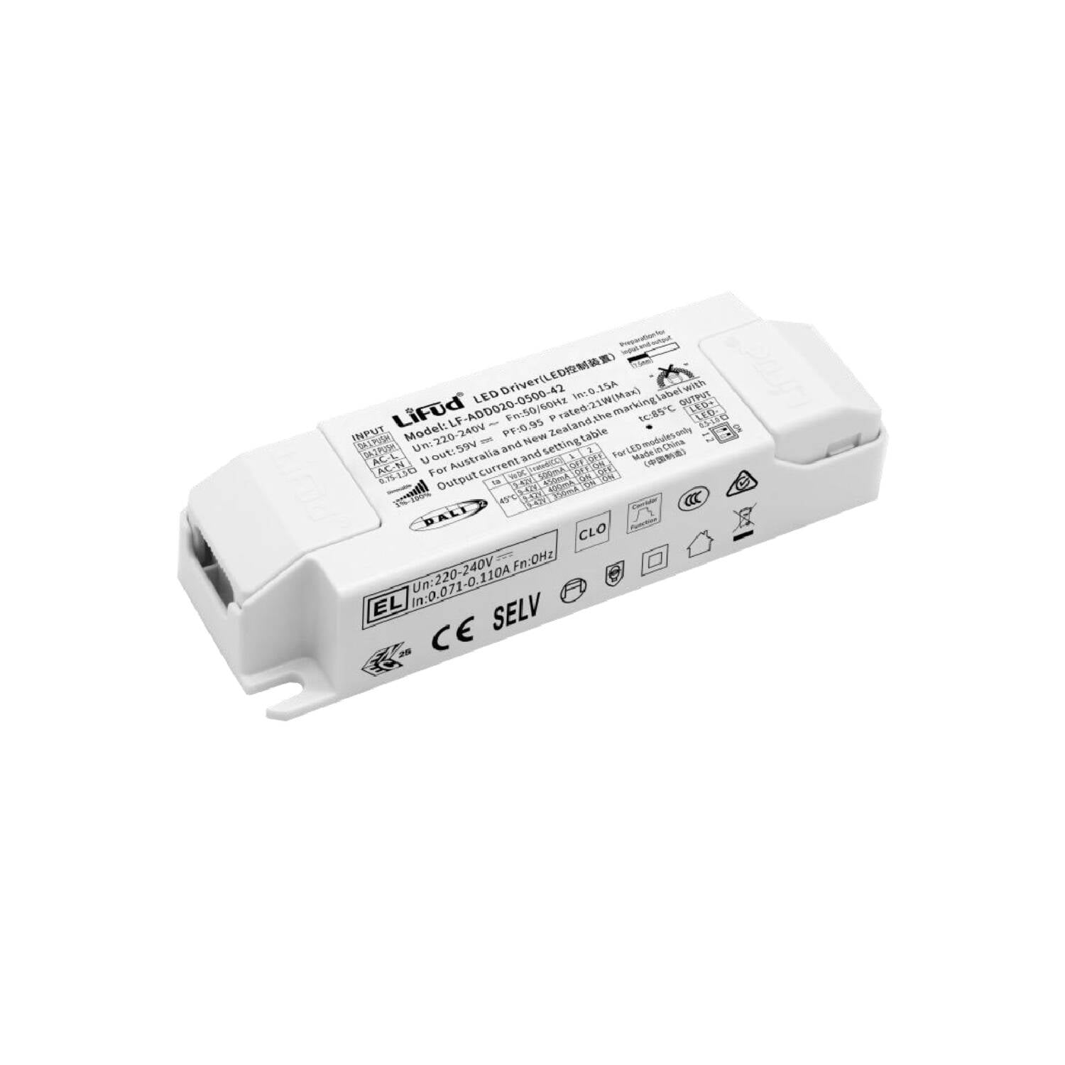 Driver LIFUD Ściemnialny DALI/PUSH 200-240V Wyjście 9-54V DC ADDXXX - widok 2