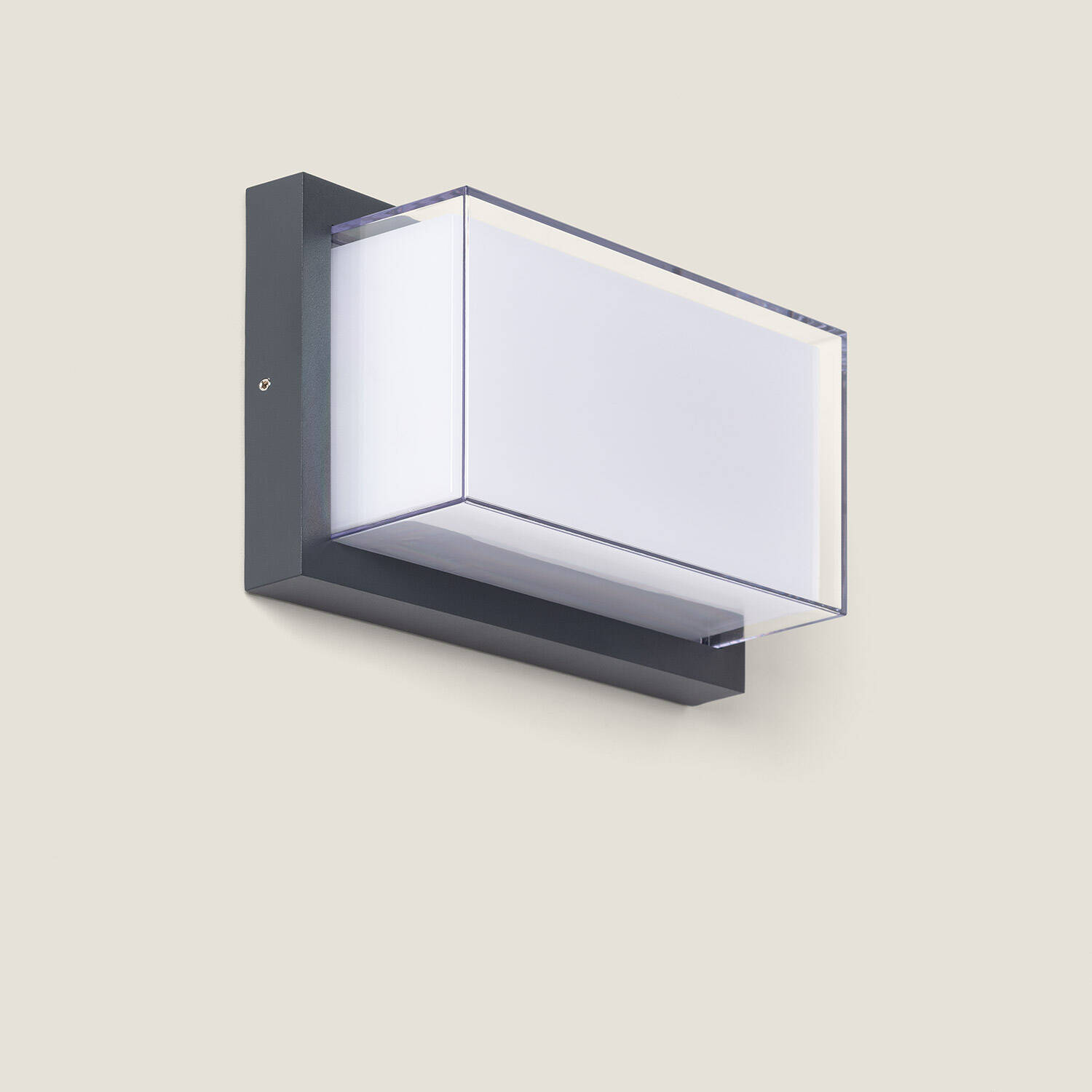 Kinkiet Ścienny Zewnęrzny LED 12W Aluminium CCT Do Wyboru Podwójny Dyfuzor Caelia - widok 3