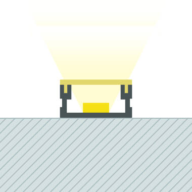 Aluminiumprofil Aufbau 16x9 mit für LED Streifen bis 10 mm