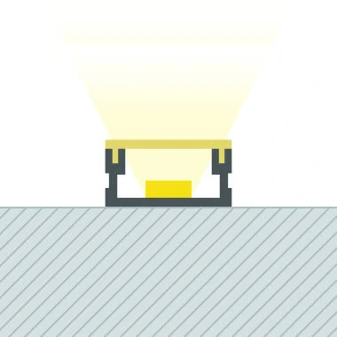 Surface Mounted 16x9 Aluminium Profile for LED Strip up to 10mm