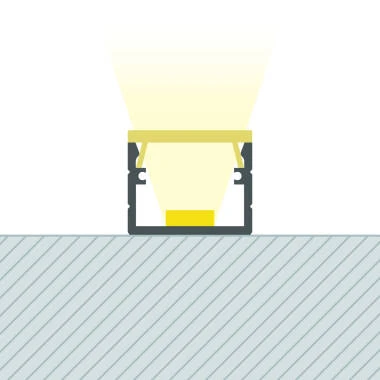 Profilé Aluminium En Saillie 12x12 pour Rubans LED jusqu'à 8 mm
