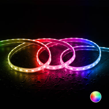 LED Strip RGB 24V DC 60LED/m 5m IP68 Breed 12mm Te knippen om de 10cm