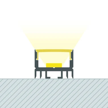 Profilé Aluminium En Saillie pour Rubans LED jusqu'à 13 mm