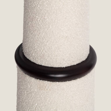 Immagine di Lampada da Terra Legno e Stoffa Lombe