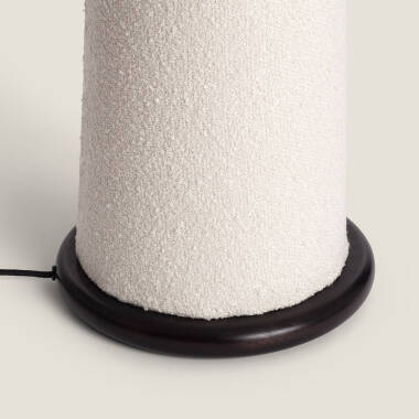 Immagine di Lampada da Terra Legno e Stoffa Lombe