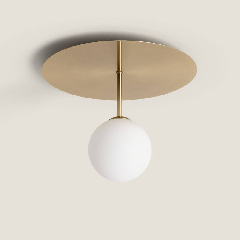Bild von LED-Deckenleuchte aus Metall und Glas Moonlight Brass