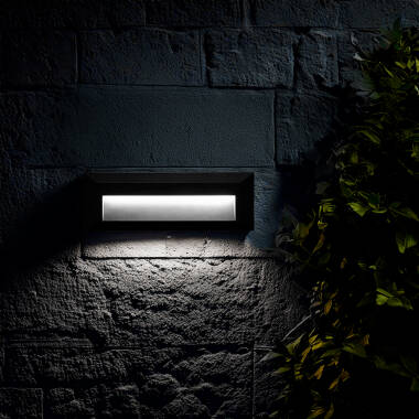 Immagine di Segnapasso per Esterni LED 2W Superficie Parete Rettangolare Grigio Élide