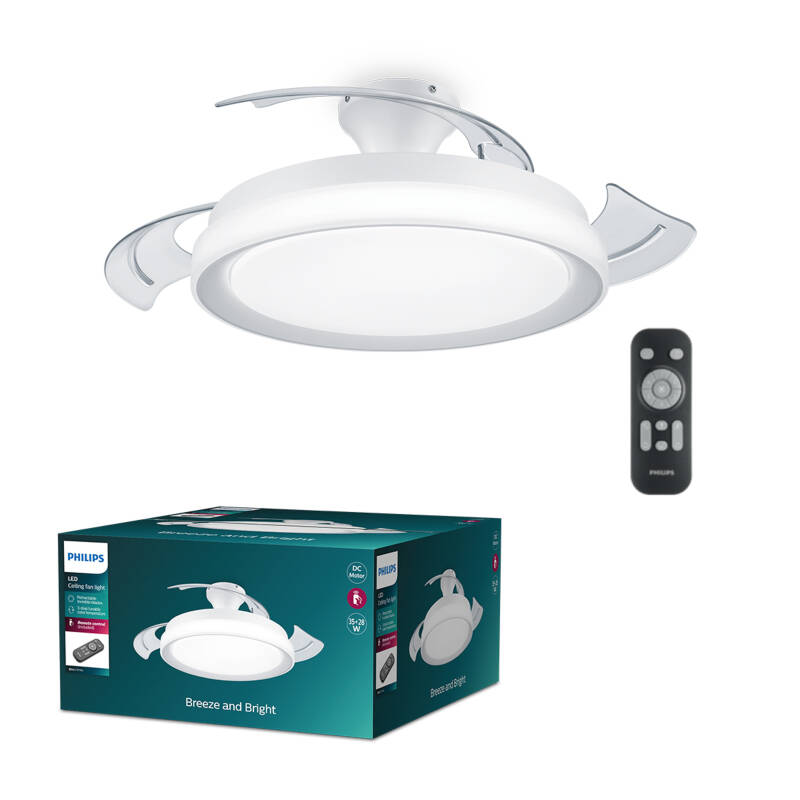 Immagine di Ventilatore da Soffitto Silenzioso Bliss 51cm Motore DC PHILIPS 929004081601