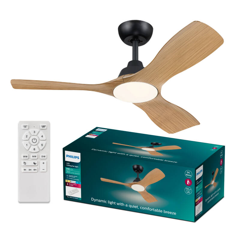 Immagine di Ventilatore da Soffitto Silenzioso Olas 106cm Motore DC PHILIPS 929004640901